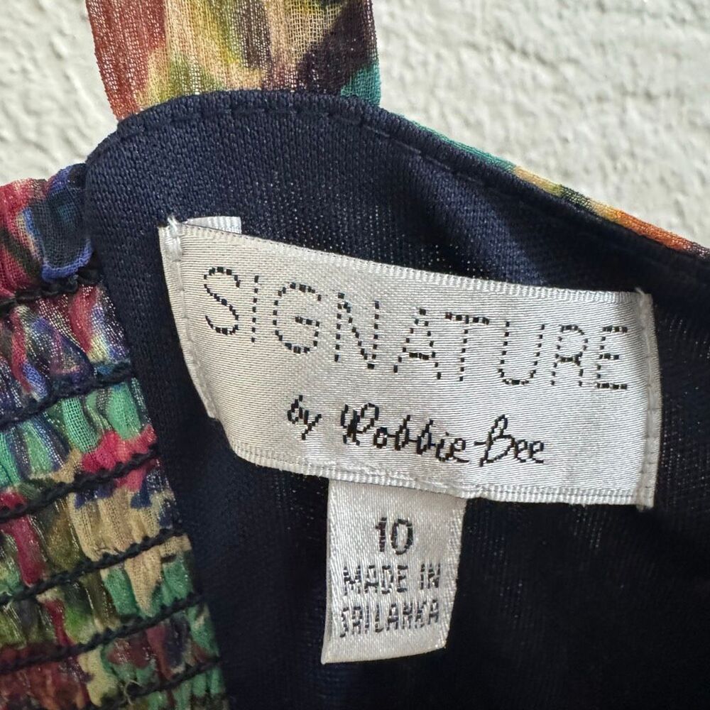Signature by Robbie Bee Boho Patchwork Print Maxi Dress Size 10 Tie Front - Picture 6 of 7